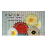 Vintage Flowers Blooming Striped Circus Business Card Templates