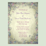 Vintage Flowers & Butterfly's Wedding invitations