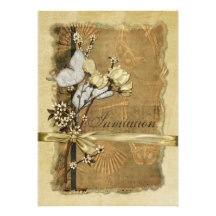 Vintage Flowers Custom Announcement