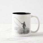 Vintage Fly Fishing Art Coffee Mug