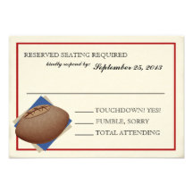 Vintage Football Bar Mitzvah Reply Personalized Invite