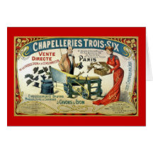 Vintage French Ad - Chapelleries1890 Greeting Cards