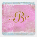 Vintage French Blue Toile Personalised Stickers