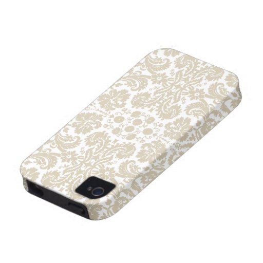 Vintage french floral art nouveau pattern Case-Mate iPhone 4 cases