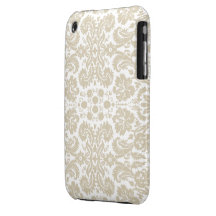 Vintage french floral art nouveau pattern iPhone 3 case