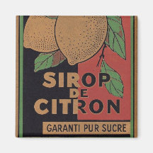 Vintage French Lemon Magnet