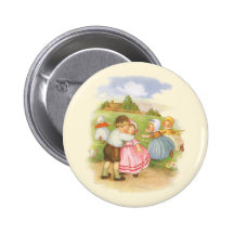 Vintage Georgie Porgie Mother Goose Nursery Rhyme Pinback Buttons