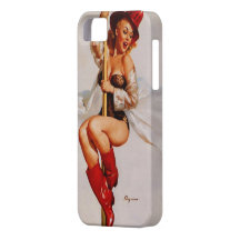Vintage Gil Elvgren Firefighter Pin Up Girl iPhone 5 Cases