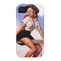 Vintage Gil Elvgren Ranch Western Pin up girl Vibe iPhone 4 Cover