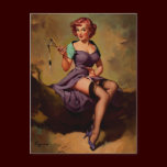 Vintage Gil Elvgren Slingshot Pin Up Girl postcards