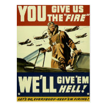 Vintage Give'em Hell Postcard