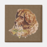Vintage Golden Retriever Dog Fridge Magnet