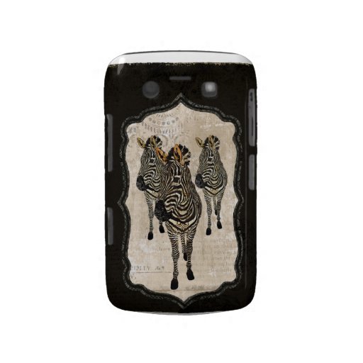 Vintage Golden White Zebras Case Blackberry Bold Covers