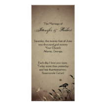 Vintage Gothic House Wedding Program Rack Cards