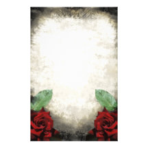 Vintage Gothic Rose Stationery