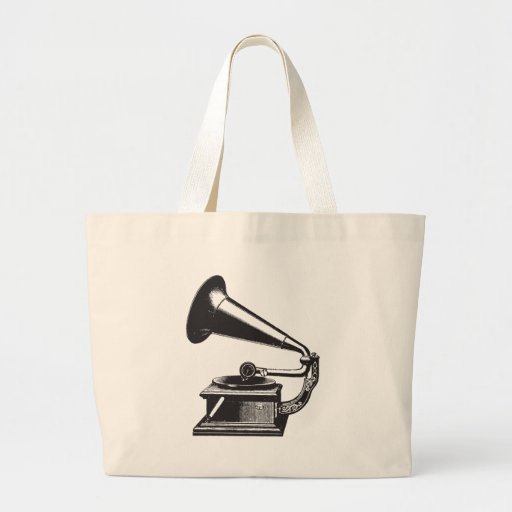 Vintage Gramophone Canvas Bag