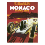 Vintage Grand Prix Monaco Postcard