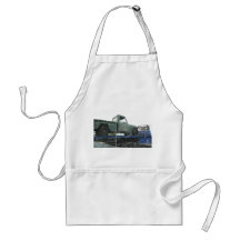 Vintage Green Jeep Aprons