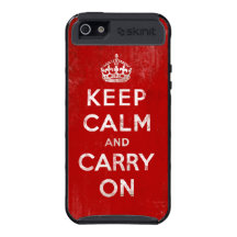 Vintage Grunge Keep Calm and Carry On iPhone 5 Cover