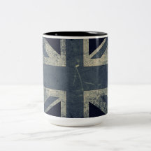 Vintage Grunge UK Flag Coffee Mugs