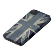 Vintage Grunge UK Flag iPhone 4 Cases