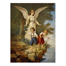 Vintage Guardian Angel Postcard