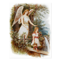 Vintage Guardian Angel Postcard
