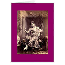 Vintage Gypsy Woman Greeting Cards