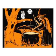 Vintage Halloween Art  Invitations