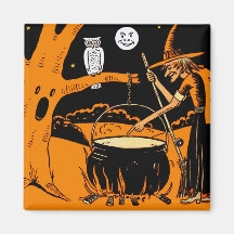 Vintage Halloween Art Magnets