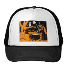 Vintage Halloween Art Mesh Hats