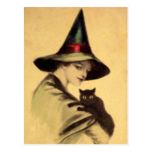 Vintage Halloween Card Postcard
