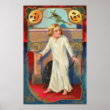 Vintage Halloween Greeting Cards Classic Posters