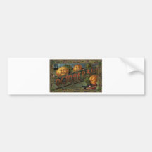 Vintage Halloween Greeting Cards Classic Posters Bumper Sticker