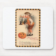Vintage Halloween Greeting Cards Classic Posters Mouse Mats
