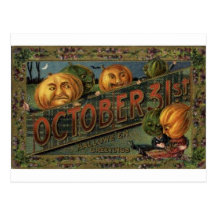 Vintage Halloween Greeting Cards Classic Posters Postcard