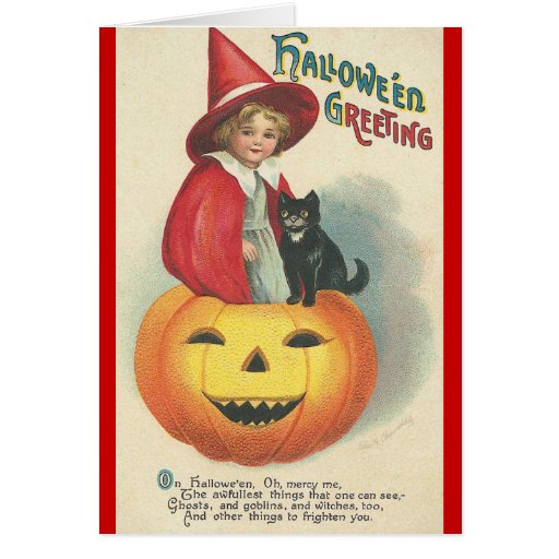 Vintage Halloween Greeting Greeting Card