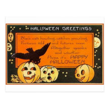 Vintage Halloween Greetings Post Cards