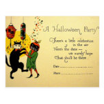 Vintage Halloween Invitation Post Cards