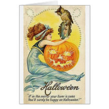 Vintage Halloween Mirror Card