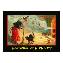 Vintage Halloween Party Invite With Bloody Text