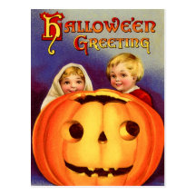 Vintage Halloween Witch Postcard