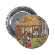 Vintage Hansel and Gretel Fairy Tale by Hauman Pinback Buttons