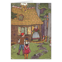 Vintage Hansel and Gretel Fairy Tale by Hauman Greeting Card