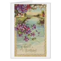 Vintage Happy Birthday Greeting Card