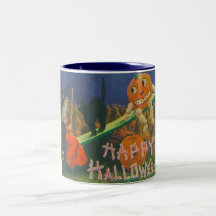Vintage Happy Halloween Play Time Coffee Mug