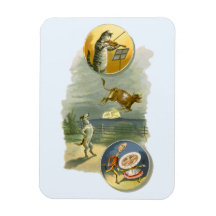 Vintage Hey Diddle Diddle Cat, Fiddle, Cow, Moon Vinyl Magnets