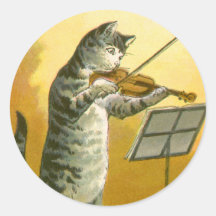 Vintage Hey Diddle Diddle Cat, Fiddle, Cow, Moon Sticker