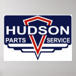 Vintage Hudson parts sign Poster
