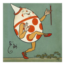 Vintage Humpty Dumpty on the Wall Dancing Custom Announcement